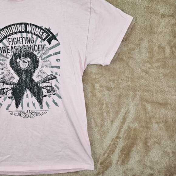 Fighting Breast Cancer Awareness Pink T-Shirt Women's Size M Short Sleeve - Picture 9 of 10